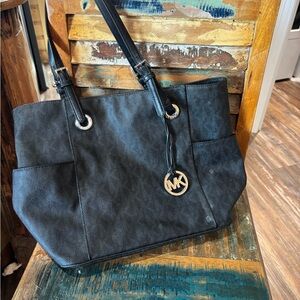 Michael Kors Black Everyday Tote with Silver Accents